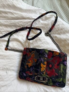 Rebecca Minkoff Floral Velvet Love Crossbody bag